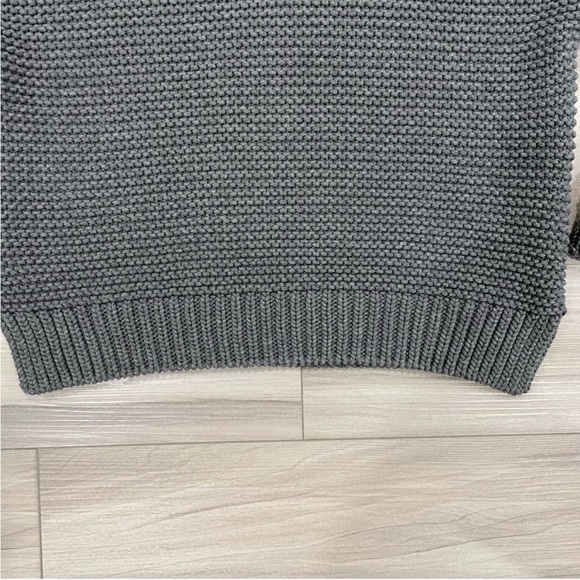 ZARA KNIT Slate Grey Chunky Knit Turtleneck Sweater Size Small Relaxed Fit - Picture 11 of 14
